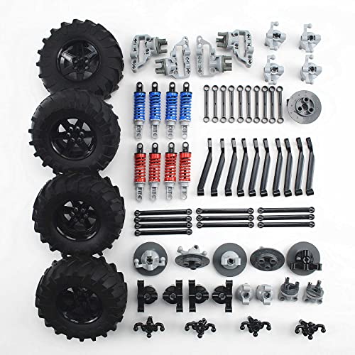 Technical Off-Road Back Suspension Systerm Parts Set and Wheels 107 * 44 Competible with All Majoir Brand Building Blocks Toy