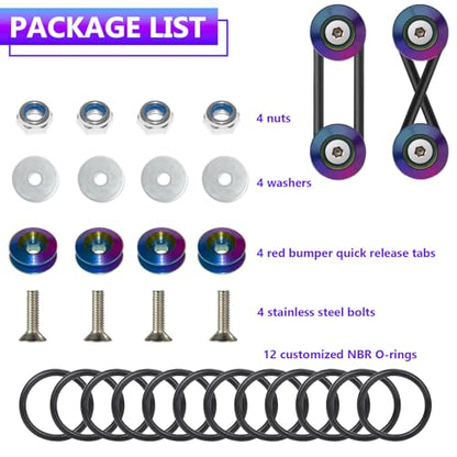 BFXM Universal Bumper Clips, Front Rear Bumper Quick Release Kit - color: Dazzling, size: 2set