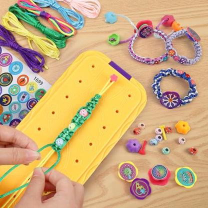 DDAI Arts and Crafts for Kids Age 8-12 Friendship Bracelet Making Kit for Girls - Best Birthday Gifts Ideas for Girl 7 9 10 11 Year Old - Popular Bracelets String Maker Toys Set - color: Purple