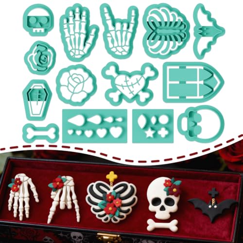 ORIGACH 14 Pcs Gothic Style Polymer Clay Cutters Set - style: Gothic Pattern