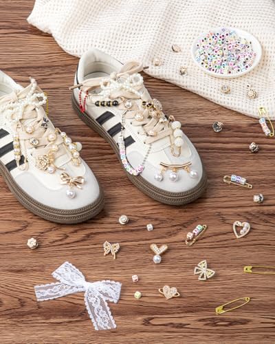 Junk Socks Charms Kit,Shoe Charms for Sneakers,Brooches and Pins for Women - color: Gold