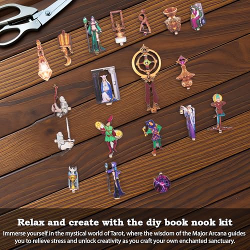 VORATHIS Book Nook Kit, 3D Wooden Puzzle for Adults(Fantasy Tarot) - color: Fantasy Tarot