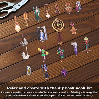 VORATHIS Book Nook Kit, 3D Wooden Puzzle for Adults(Fantasy Tarot) - color: Fantasy Tarot