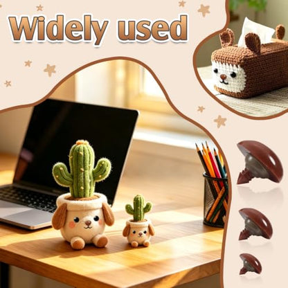 TOAOB 114pcs Brown Safety Noses for Amigurumis Plastic Animals Safety Noses - color: Brown