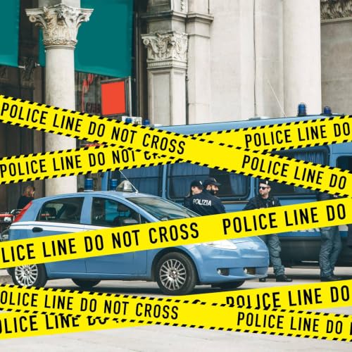Nuanchu 2 Rolls 3''x98 Ft Police Line Do Not Cross Caution Party Tape Decor - style: Police Line Do Not Cross