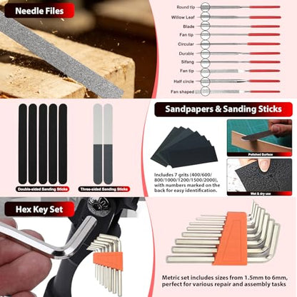 295 PCS 3D Printing Tool Kit, 3D Printing Accessories with Nozzle Cleaning Kit,Deburring Tool,Screwdriver Set,Digital Caliper,Smoothing Tools,3D Printer Tools for Model Removing Finishing 3D Print - color: 295PCS