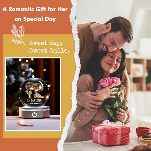 IFOLAINA Romantic Gifts for Couple Girlfriends Women Newlywed - color: 3D Couple