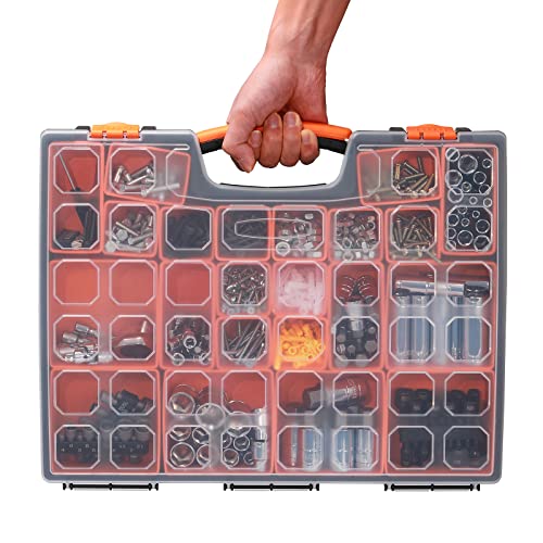 EMENTOL 3PCS Multi-Purpose Portable Organizer Box Set with 72-Removable Compartments, 3 Pieces Professional Boxes with Dimension 16.2"L*13"W*2.3"H (Pack of 2) - size: 3 PCS (Pack of 2)