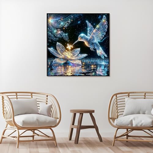 Hummingbird Diamond Art Kits For Adults,DIY Bird Diamond Painting Kits - color: Hummingbird Bird