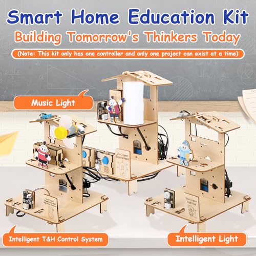 ACEBOTT 3-in-1 ESP32 STEM Smart Home and School Education Kit Compatible with Arduino, STEM Robotics Science Kits for Students Age 12+, Engineering Projects STEAM Activities Gifts 12-16 Year Old - color: 3-in-1 Esp32 Stem Education Kit