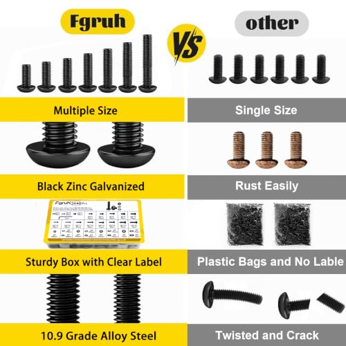 2640PCS M2M3M4M5 Metric Hex Socket Button Head Screws Assortment Kit - size: M2M3M4M5 2640pcs