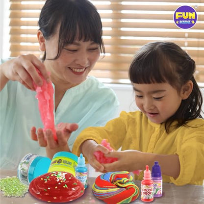 Electric Slime Mixer Machine Kit for Kids, FunKidz Twist Mixing Glue and Activator to Making Slime Automatic Craft Toy for Girls Ages 8-12 Boys Gifts