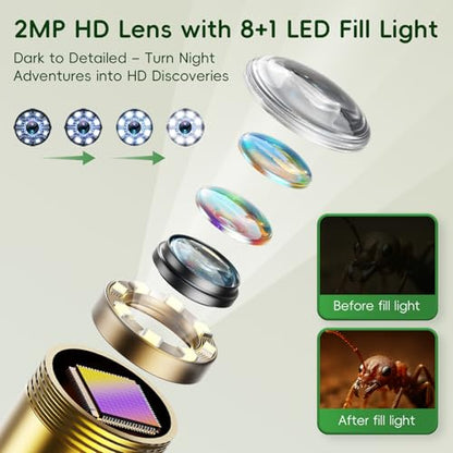 Borescope Camera for Kids, STEM Toy for 3+ Years Boys Girls - color: Green