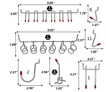 WEN Workbench Pegboard Accessory Kit, 114-Piece (WB114A) - size: 114-Piece Accessory Kit