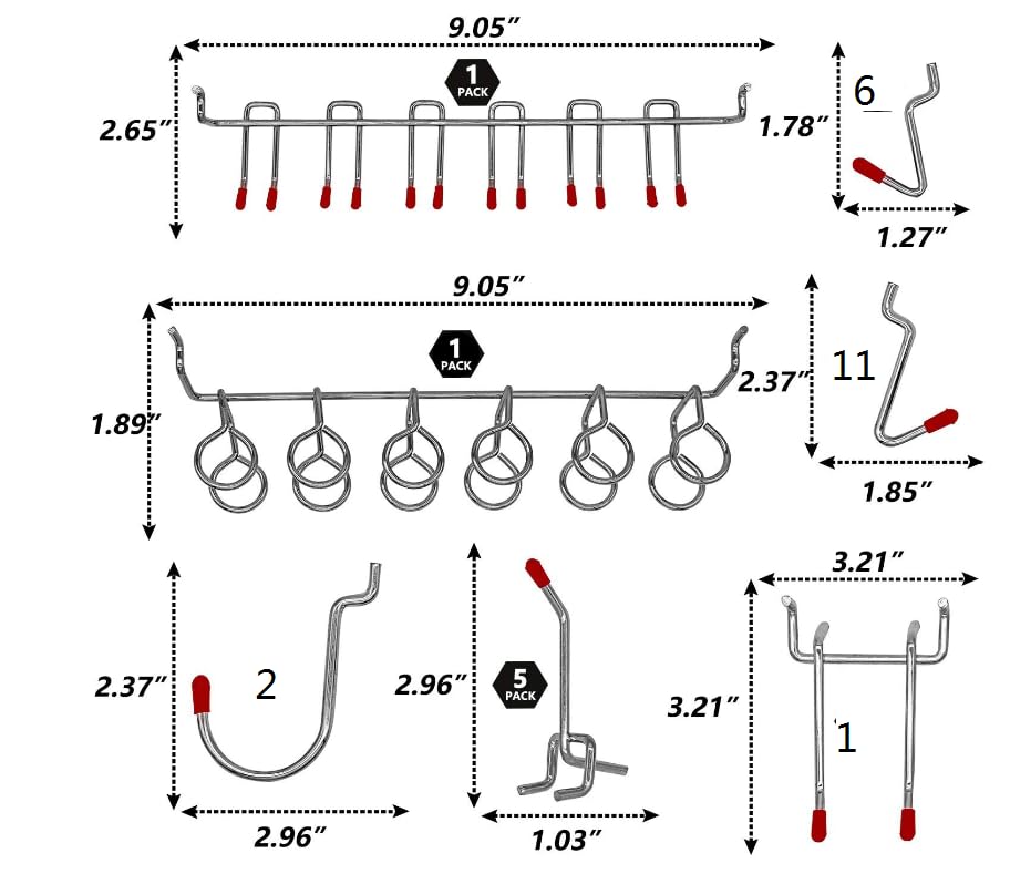 WEN Workbench Pegboard Accessory Kit, 114-Piece (WB114A) - size: 114-Piece Accessory Kit