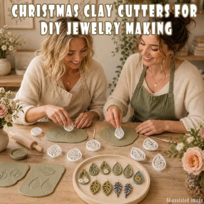 Boho Leaf Polymer Clay Cutters Set - 11Pcs Tropical Leaf Clay Earring Cutters，Tropical Leafs Polymer Clay Set for Jewelry Making, Gift for Wife, Friends, Sisters & Family - color: Swiss Cheese Plant