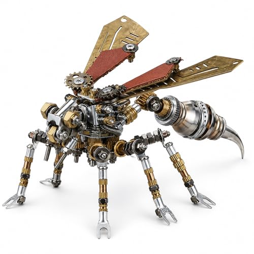 3D Metal wasp Puzzle, Punk Insect Metal Model, 3D Puzzle Mechanical wasp Building Blocks, Fun DIY Assembly, high-end Men's Gifts. - color: Mechanical Wasp