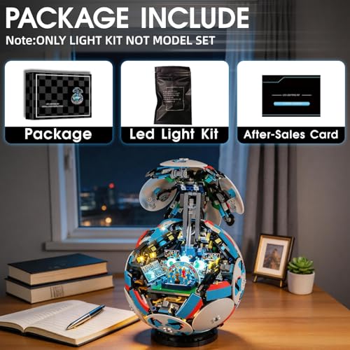 LED Light Kit Compatible with Lego 43019 Editions Sets Soccer Ball Set, Light Kit for Lego 43019 Building Blocks Model, Not Included The Model Set - color: 43019 Soccer Ball Set