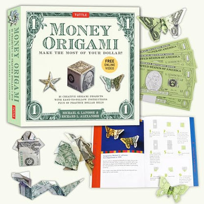 Money Origami Kit: Make the Most of Your Dollar: Origami Book with 60 Origami Paper Dollars, 21 Projects and Instructional Video Downloads