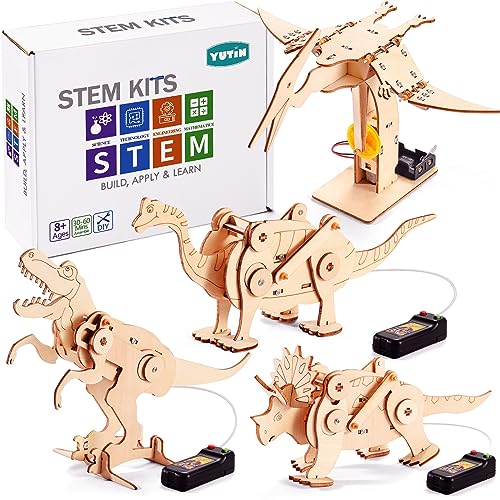 16 in 1 STEM Kits for Kids Ages 10-12, DIY Stem Craft Projects, Kids Wood Building Toys, Wooden 3D Puzzles Model Kit for Boys to Build,Educational Science Set for Age 8 9 10 11 12 Year