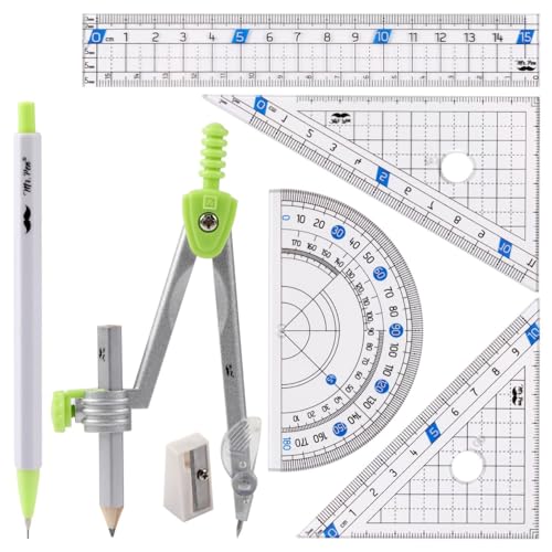 Mr. Pen- Geometry Set, 7 pcs, Compass for Geometry Compass Math