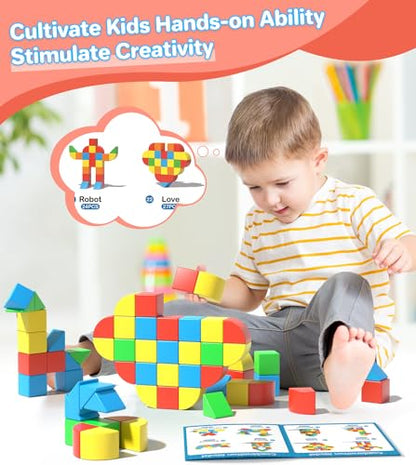 Magnetic Blocks for Kids Ages 1-3, Large Magnet Toys Toddler Building - style: 36PCS (1.34in)