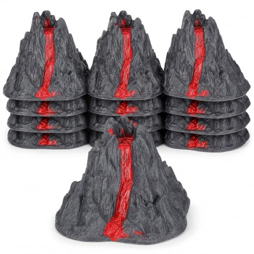 BESPORTBLE 10Pcs Volcano Science Kit Models, Plastic Eruption Demonstration Props for Kids Classroom Experiment, DIY Lava Mountain Toy Decorations Party Favors