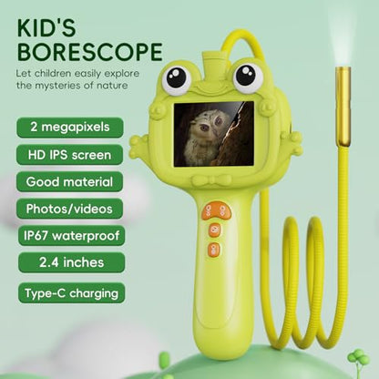 Borescope Camera for Kids, STEM Toy for 3+ Years Boys Girls - color: Green
