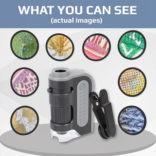 Carson MicroBrite Pro Kit with Pocket Microscope & Smartphone Adapter Clip - style: Microscope + Phone Clip & App