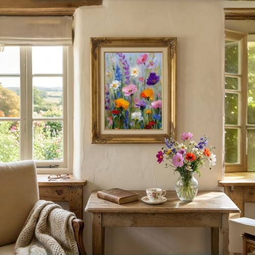 CHWGLFGG Floral Wildflower Diamond Art Kits for Adults Beginners 12x16inch - color: KM1329-1