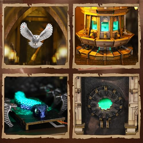 NookMaster Book Nook Kit with LED Light DIY Miniature Dollhouse for Adults - color: Magic Academy