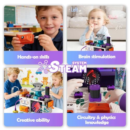 STEM Electronics Kit for Kids 3+, 45 Circuit Parts, 380 Experiments