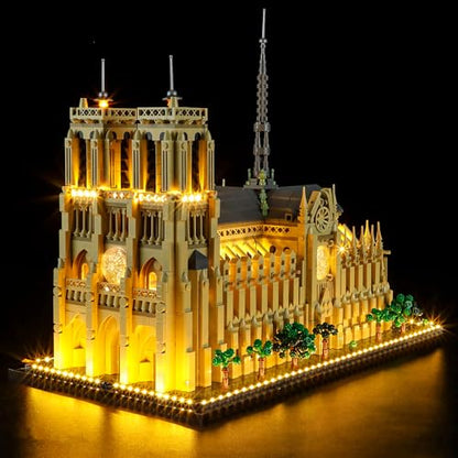 GEAMENT LED Light Kit Compatible with LEGO Notre Dame de Paris - Lighting Set for Architecture 21061 (Model Set Not Included) - style: For 21061