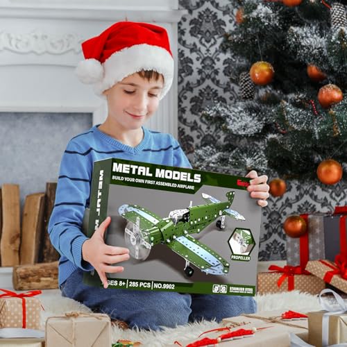 Garbo Star STEM Building Projects Model Airplane Set - 285 Pieces STEM Project Building Toys for Kids Ages 8-12-16, Assembly Science Kit Educational Birthday Gift for Kids Boys 8 9 10 11 12 Years Old
