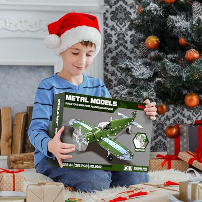 Garbo Star STEM Building Projects Model Airplane Set - 285 Pieces STEM Project Building Toys for Kids Ages 8-12-16, Assembly Science Kit Educational Birthday Gift for Kids Boys 8 9 10 11 12 Years Old