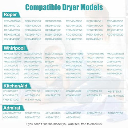 4392065RC Dryer Repair Kit Including 691366 Idler Pulley, 341241 Dryer Belt - style: Black Blue Roller