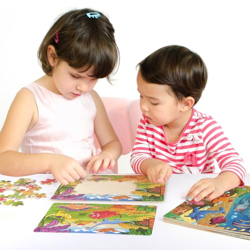 SYNARRY Large Dinosaur, Animal, Ocean & Insect Puzzles for Kids Ages 4-6 - style: Dinosaur+Animal+Sea Life+Insect