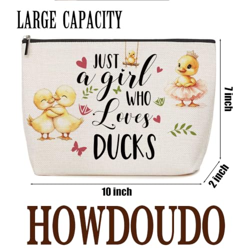 Lovdazzles Duck Gifts for Girls Makeup Bag Funny Animal Cosmetic Bag - color: Multicolor 1763