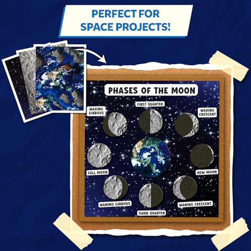 Skillmatics Space Construction Paper for Kids – STEM DIY Craft Activity - color: Outer Space, size: 60 Sheets