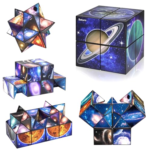 Euclidean Cube Fidget Toys for Kids 2 in 1 Star Cube Magic Cube Puzzle Toys - style: Starry Sky