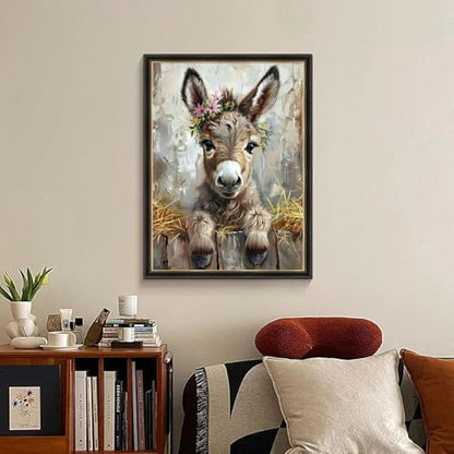 ARPADAMO Diamond Art Kits for Adults,Donkey Diamond Painting Kits 12x16in - color: DP02788