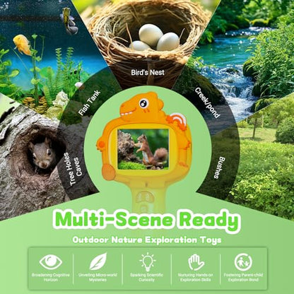 Kids Borescope Camera with Light, STEM Educational Toy, Orange - color: Orange