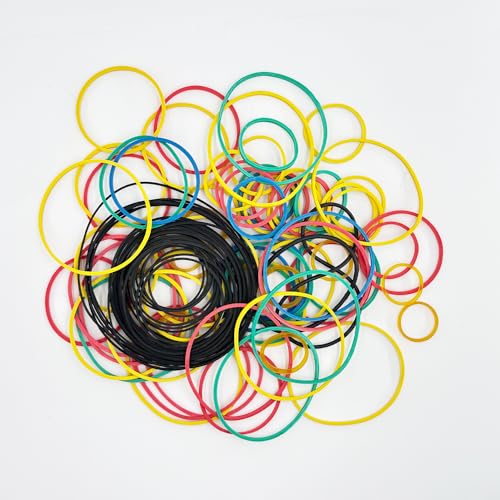 100PCS Pulley Belts Engine Drive Belt Rubber Transmission Belt for RC Car Robot DIY Model Toy Accessories (100PCS Mix Color) - style: 100PCS Mix Color