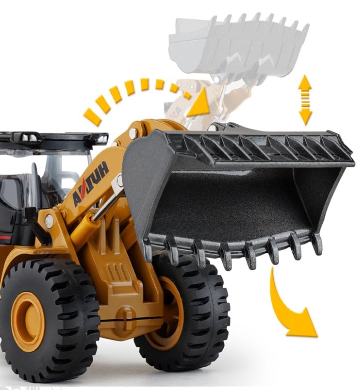 Gemini&Genius Mechanical Loader Toy Construction Vehicle Wheeled Loader Toy