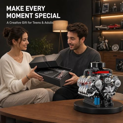 Sosuy V8 Car Engine Model Kit Mini Motor Building Blocks Sets that can Runs - color: V8 Engine
