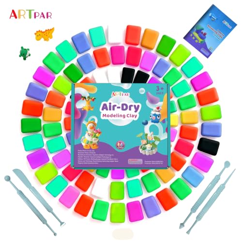 ARTPAR Air Dry Clay 66 Colors,Modeling Clay for Kids,DIY Molding Magic Clay - color: 66 Colors