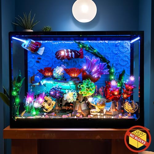 BrickBling LED Light Compatible with Lego Tropical Aquarium 10366, Decoration Lamp Compatible with Lego Tropical Fish Tank- Excluding Model (Classic Version Light) - style: Classic Version Light