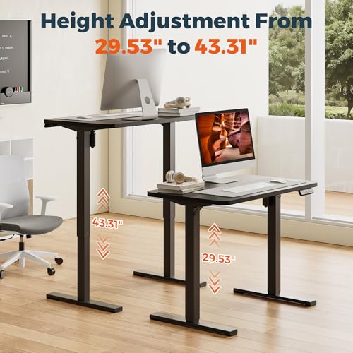 40''x24''One-Piece Adjustable Large Standing Desk for Home Office - color: Black, size: 4024