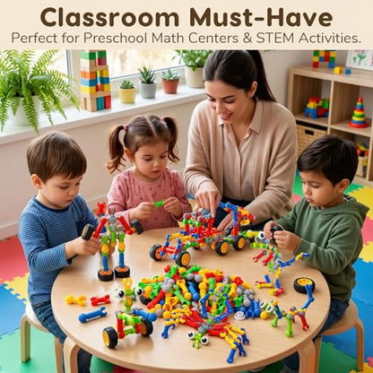 Qirptey Kids STEM Building Toys for 3 4 5 6 7 8+ Year Old Boy Birthday Gift - style: 125 PCS