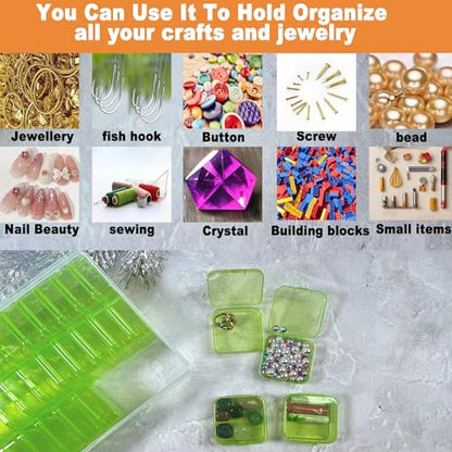 31-Piece Green Inner Box Organizer for Resin Crafts - color: Green